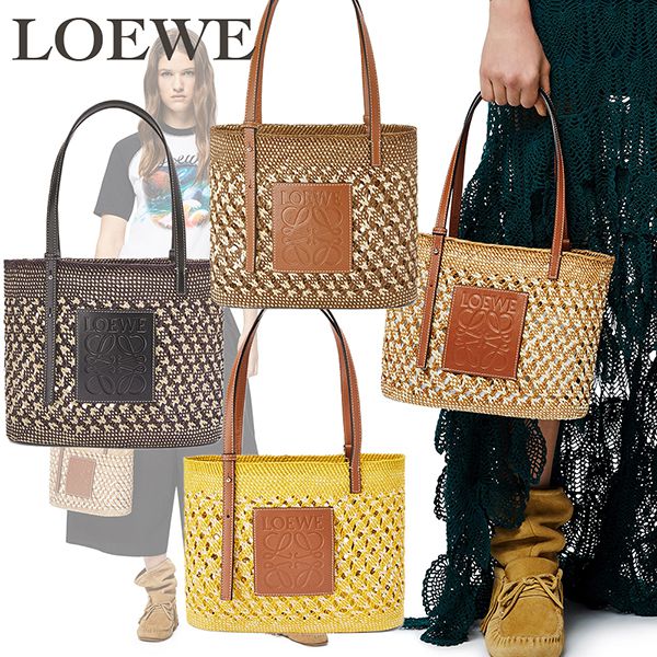 【 ロエベ 】スクエア バスケットバッグ コピー スモール A223099X06